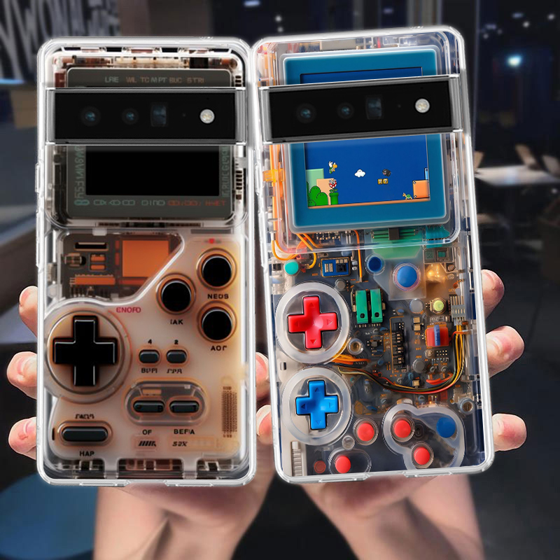 Gaming Console Google - Google Pixel 9,8,7,6,5,4,4XL,7A,6A,5A,4A,3A,Pro,XL,5G Şeffaf Yumuşak TPU