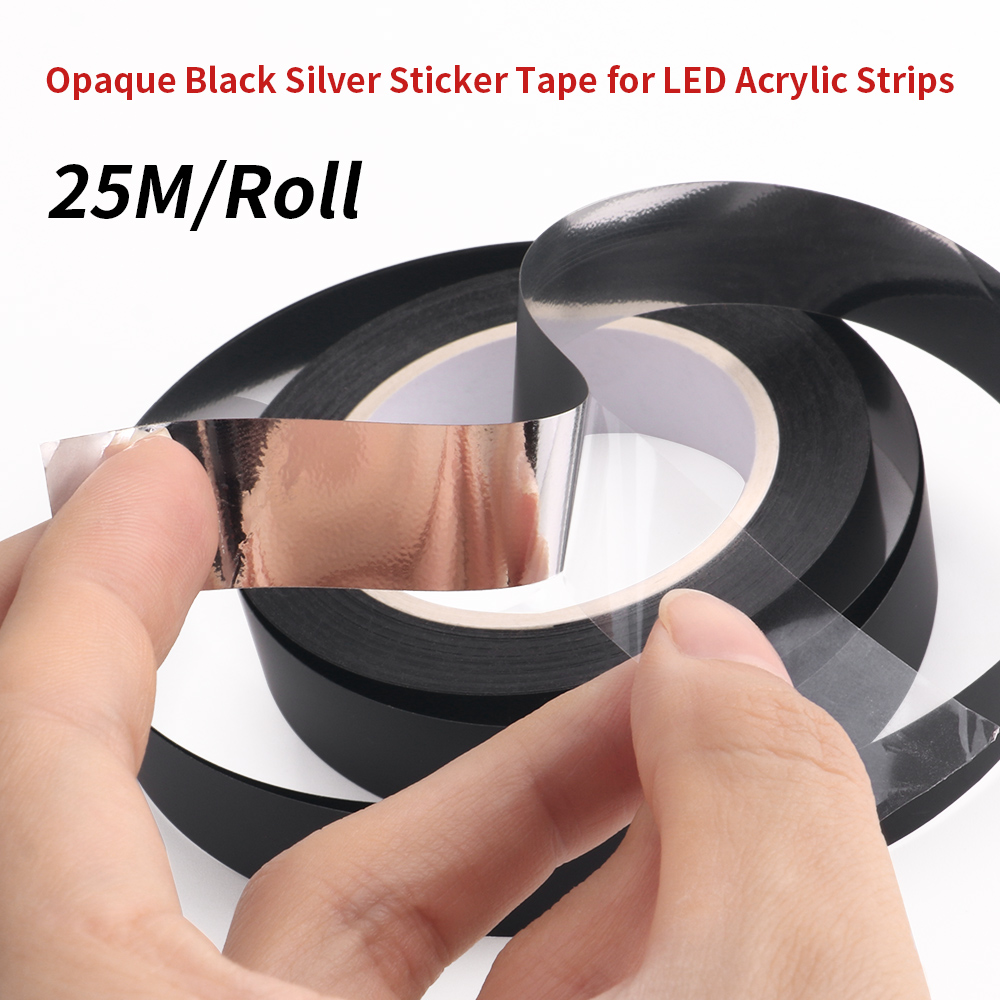 Led Gaming Light Strip - 25M/rulo mat siyah bant etiket opak