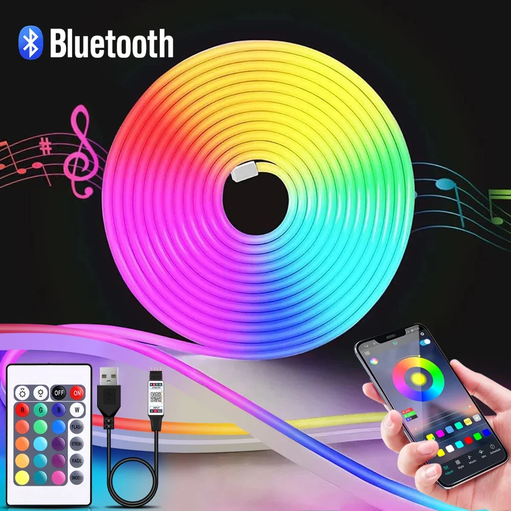 Led Gaming Light Strip - 1-5m RGB LED Neon Şerit Işık