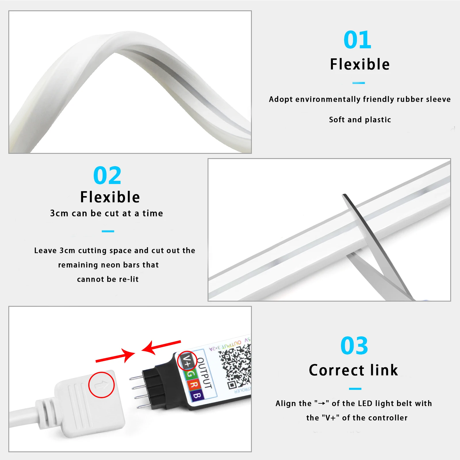 1-5m RGB LED Neon Şerit Işık 5 - Led Gaming Light Strip incelemesi ve fiyatı